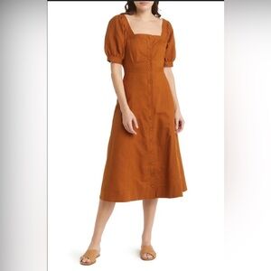 Madewell Women's Puff Sleeve Midi Dress